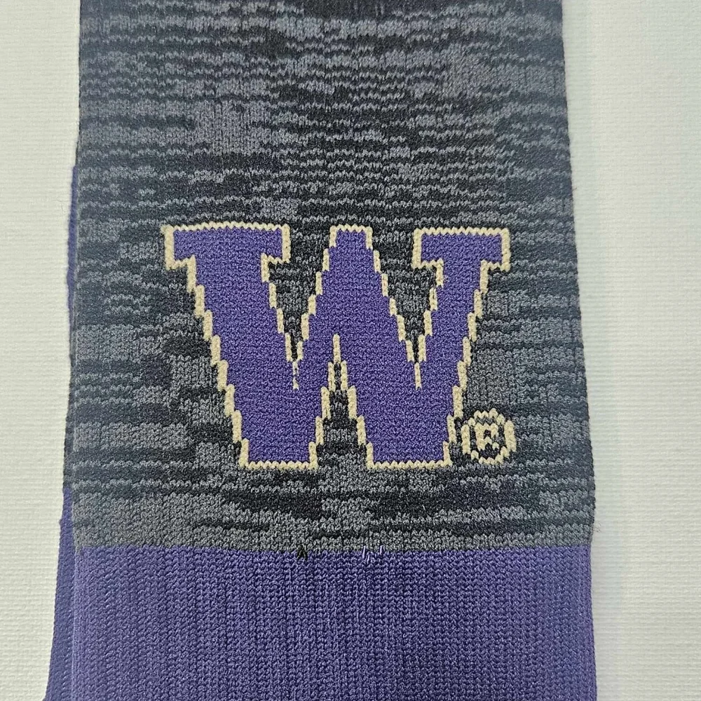 Washington Huskies Mens Socks Crew Black Purple Full Knit NCAA Fan Sport‎